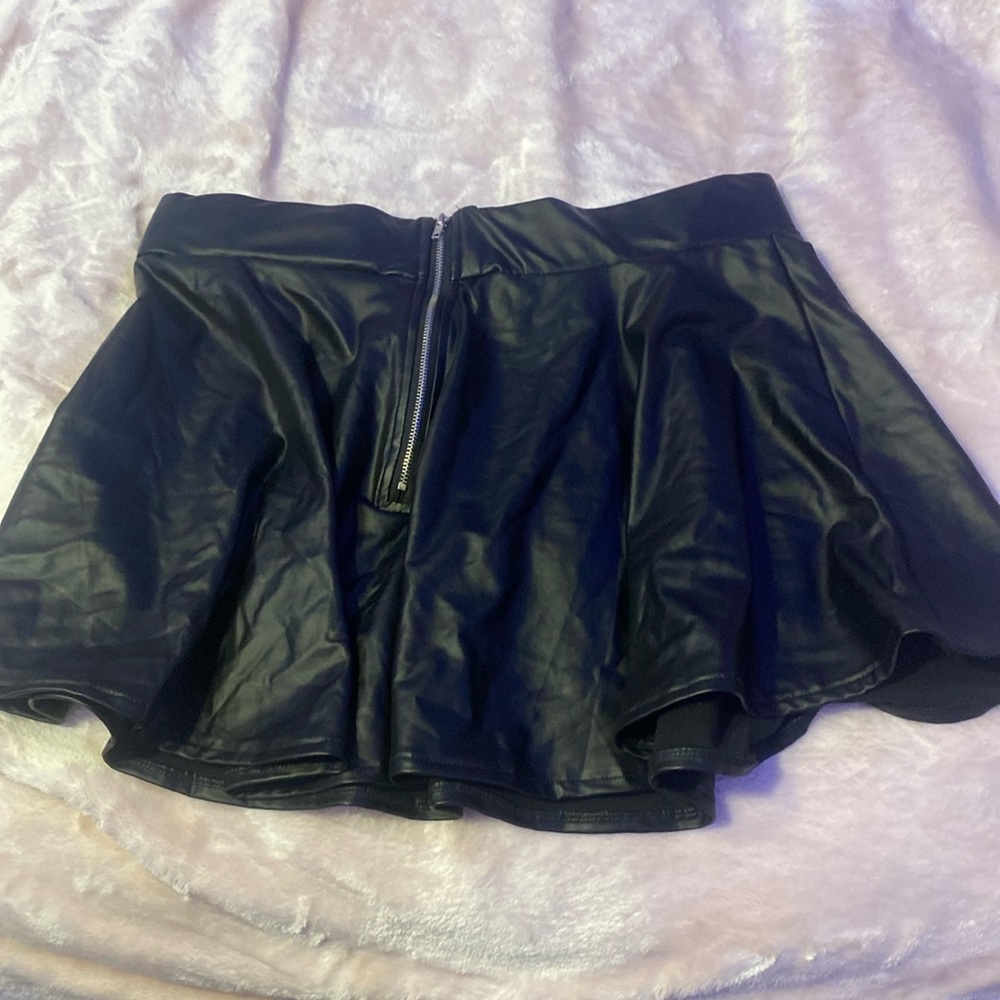 A black leather skirt, XL from shein curvy section.